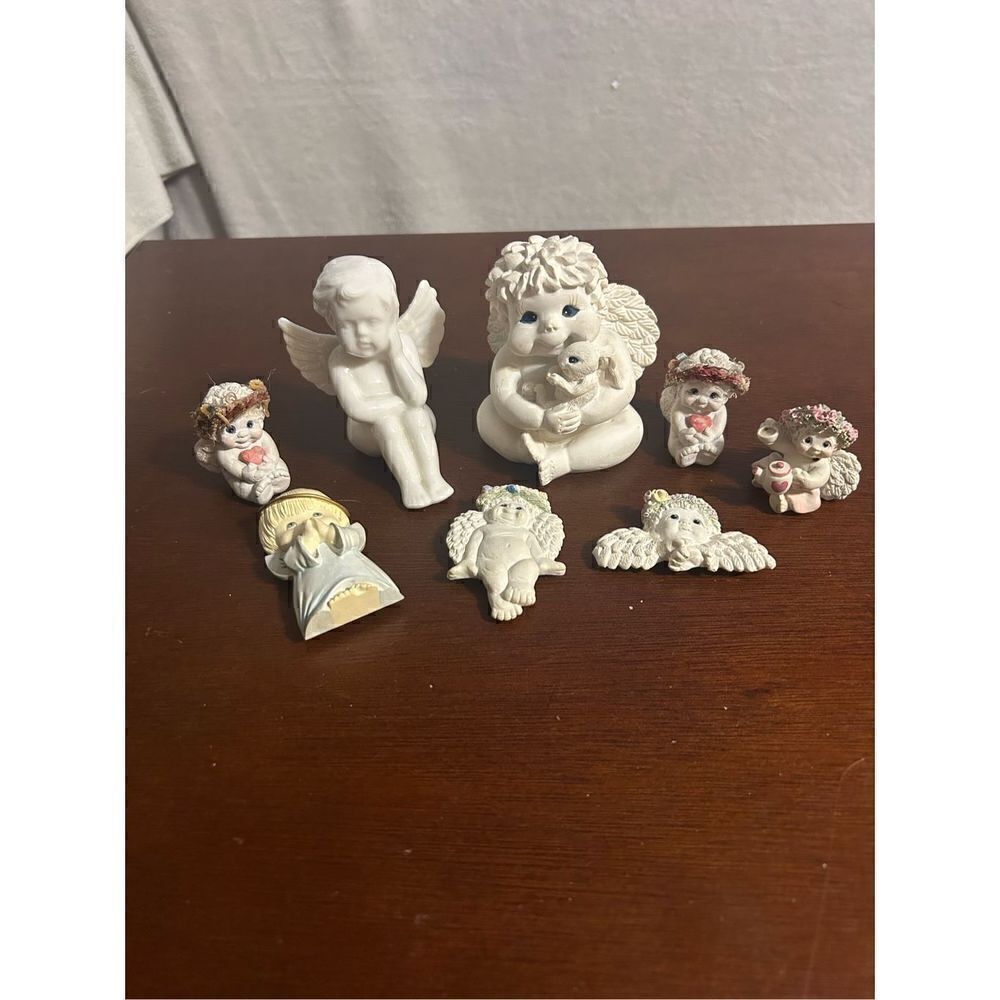 Vintage 1991 Bundle of 5 assorted dreamsicles cherubs figures and 3 magnets